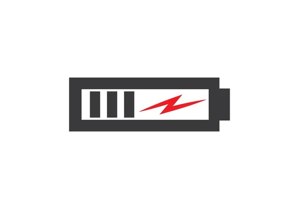 Power Batterij Logo Vector Pictogrammalplaatje — Stockvector