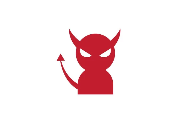 Modello Icona Vettoriale Logo Devil — Vettoriale Stock