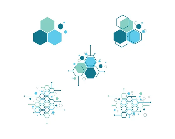 Abstract Medical Background Substance Molecules Design — Stock Vector