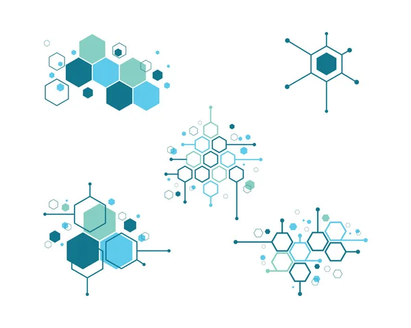 Resumen Médico Fondo Sustancia Moléculas Diseño — Vector de stock