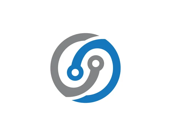 Schaltung Logo Template Vektor Illustration Icon Design — Stockvektor