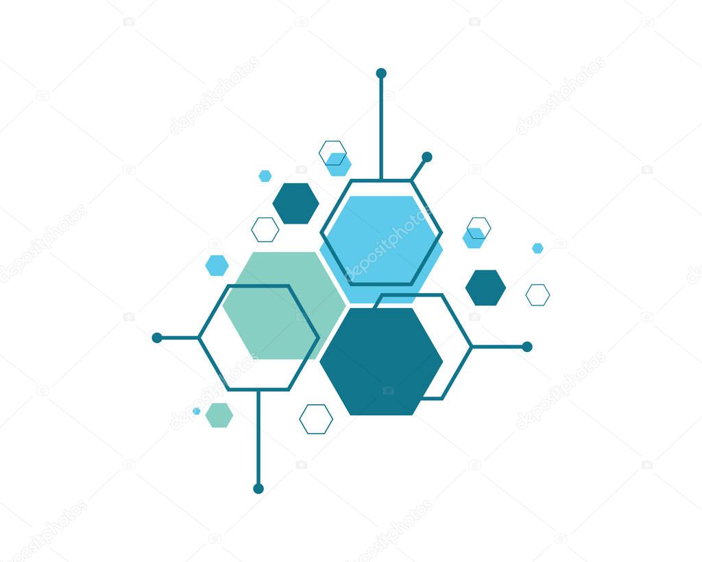 Abstract medical  background substance and molecules design