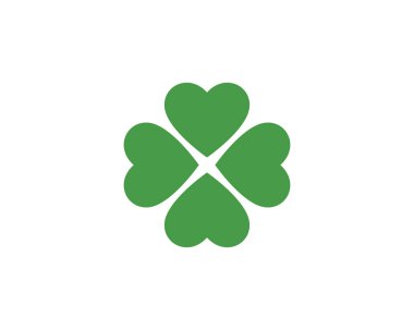 Yeşil yonca yaprağı Logo şablonu tasarlamak vektör