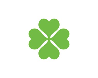 Yeşil yonca yaprağı Logo şablonu tasarlamak vektör