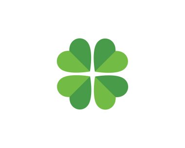 Yeşil yonca yaprağı Logo şablonu tasarlamak vektör