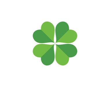 Yeşil yonca yaprağı Logo şablonu tasarlamak vektör