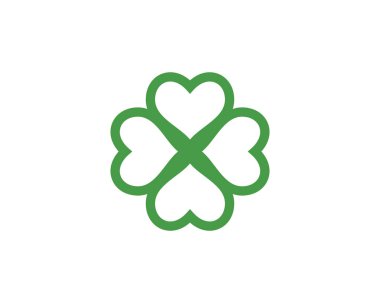 Yeşil yonca yaprağı Logo şablonu tasarlamak vektör