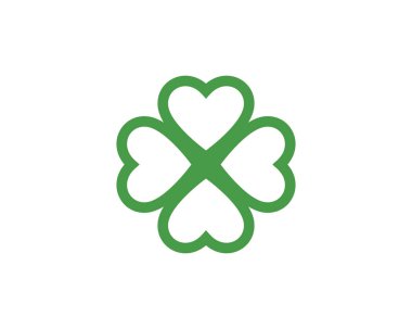 Yeşil yonca yaprağı Logo şablonu tasarlamak vektör