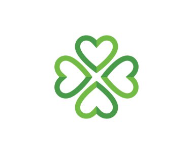 Yeşil yonca yaprağı Logo şablonu tasarlamak vektör