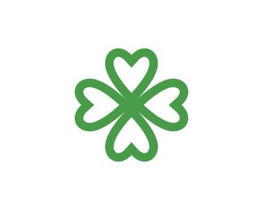 Yeşil yonca yaprağı Logo şablonu tasarlamak vektör