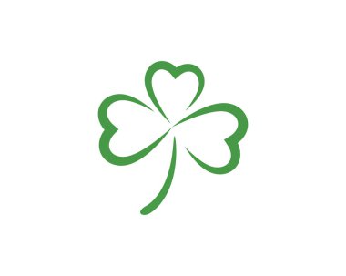 Yeşil yonca yaprağı Logo şablonu tasarlamak vektör