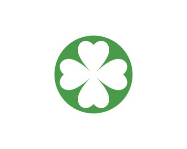 Yeşil yonca yaprağı Logo şablonu tasarlamak vektör