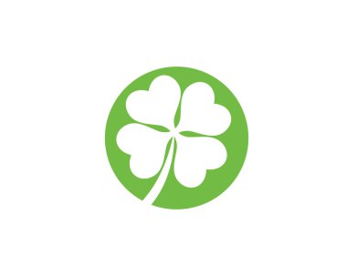 Yeşil yonca yaprağı Logo şablonu tasarlamak vektör