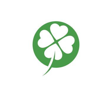 Yeşil yonca yaprağı Logo şablonu tasarlamak vektör