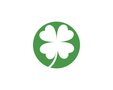 Yeşil yonca yaprağı Logo şablonu tasarlamak vektör