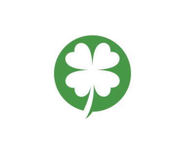 Yeşil yonca yaprağı Logo şablonu tasarlamak vektör