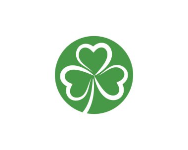 Yeşil yonca yaprağı Logo şablonu tasarlamak vektör