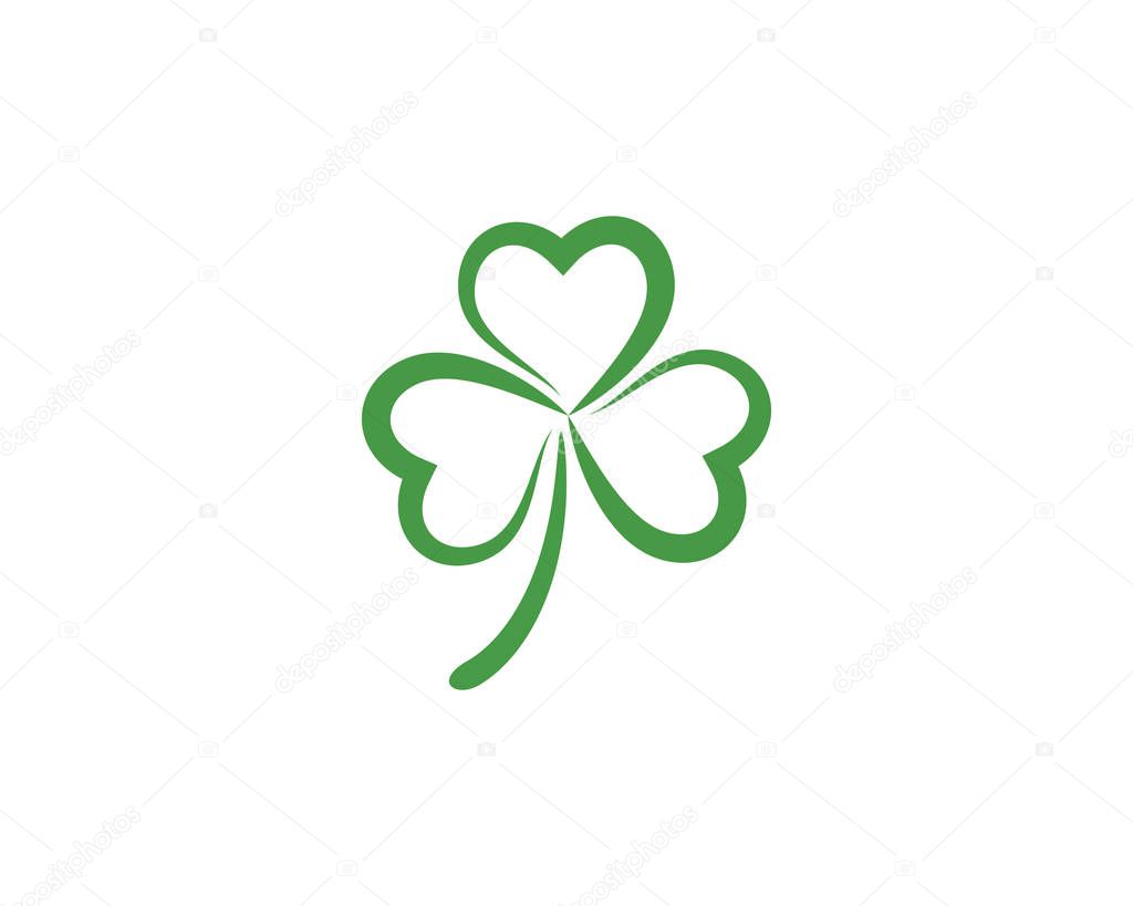Green Clover Leaf Logo Template Design Vector
