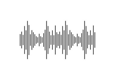 Ses teknolojisi, müzik ses dalgaları vektör illüstrasyonu