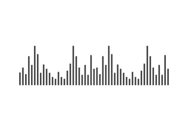 Ses teknolojisi, müzik ses dalgaları vektör illüstrasyonu