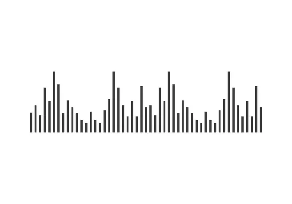 Tecnología Audio Música Ondas Sonido Vector Icono Ilustración — Vector de stock