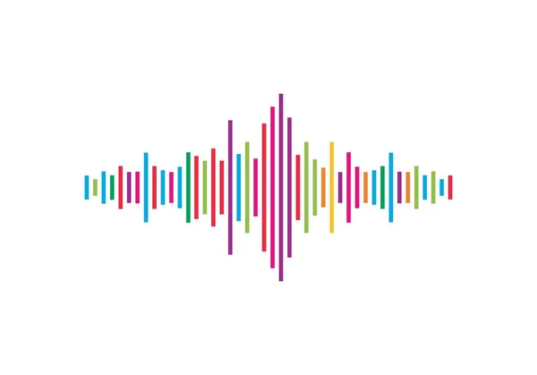 Audio Technology Music Sound Waves Vector Icon Illustration — Stock Vector