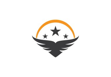 Kanat kuş Logo şablonu vektör simgesi tasarım