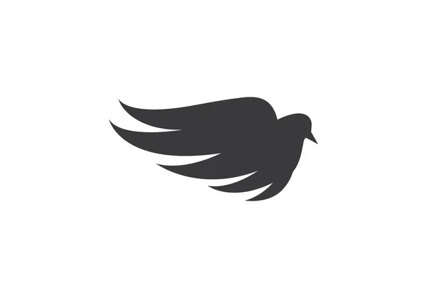 Flügel Vogel Logo Vorlage Vektor Icon Design — Stockvektor