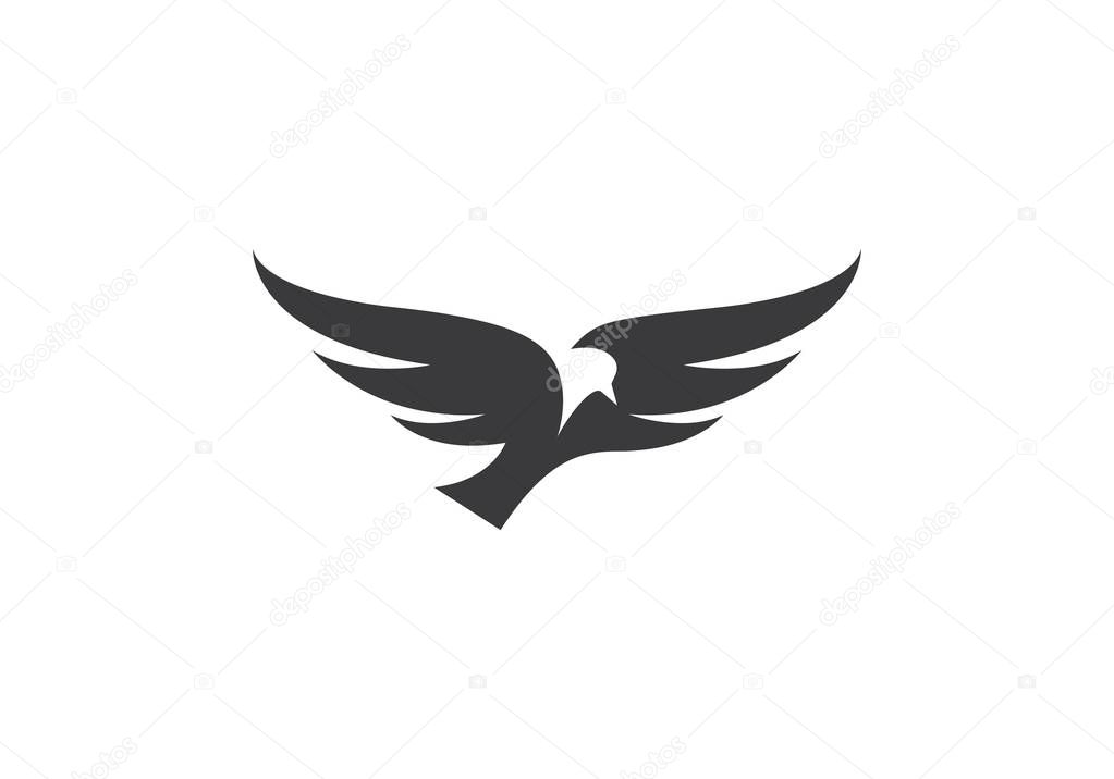 Wing bird Logo Template vector icon design