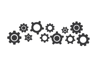 Gear Logo Şablonu vektör çizimi tasarımı