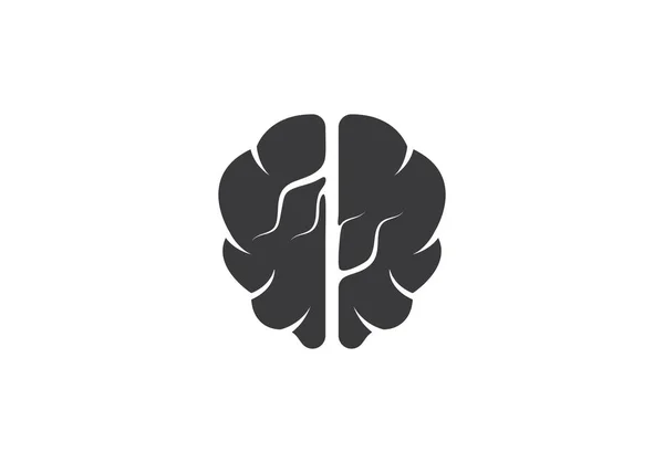 Logo Del Cerebro Icono Vectorial Plantilla — Vector de stock