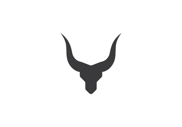 Bull Logo Template Ícone Vetor Ilustração —  Vetores de Stock