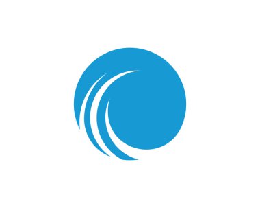 C Harfi Su Dalgası vektör çizim logosu