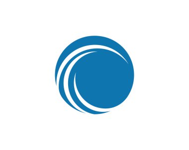 C Harfi Su Dalgası vektör çizim logosu