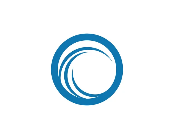 Carta Ícone Onda Água Vetor Ilustração Design Logotipo — Vetor de Stock