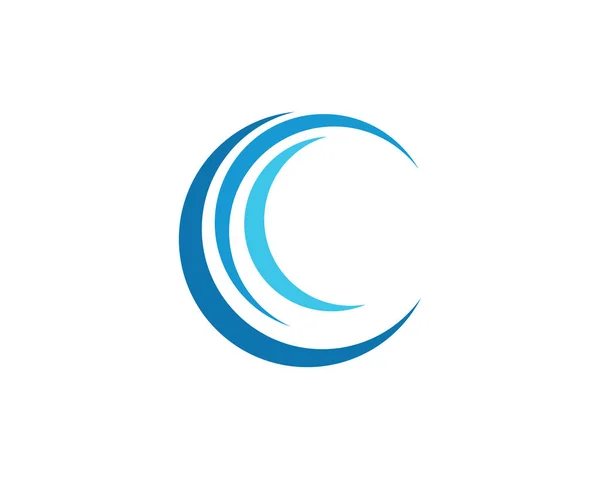 Letter Water Wave Icon Vector Illustration Design Logo — Stock Vector