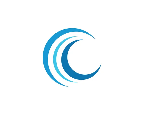 Letter Water Wave Icon Vector Illustration Design Logo — Stock Vector