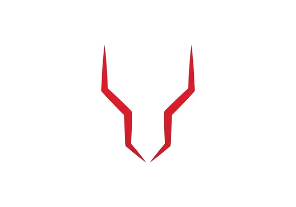 Bull Logo Mall Vektor Ikon Illustration — Stock vektor