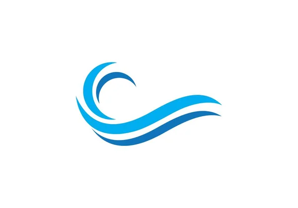 Fala Ilustracja Logo Szablon Wektor — Wektor stockowy