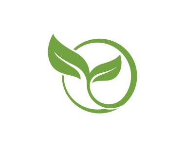 Yeşil ağaç yaprağı ekoloji doğa elementi vektörü logoları