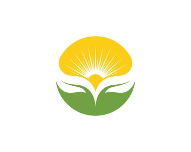 Yeşil ağaç yaprağı ekoloji doğa elementi vektörü logoları