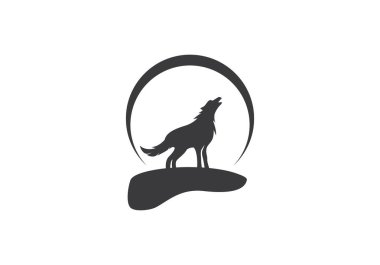 Wolf Logo şablonu vektör simge illüstrasyon desig