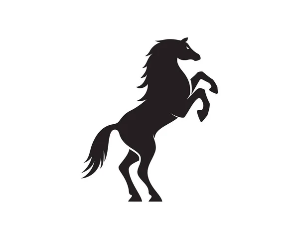 Horse Logo Template Vector Icon Illustration Design — Stock Vector