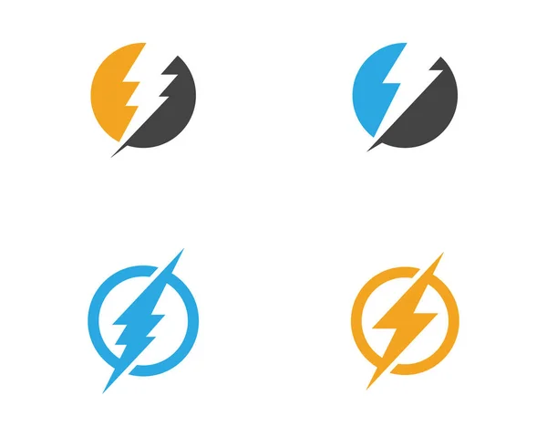 Lightning Logo Mall Vektor Ikon Illustration Design — Stock vektor