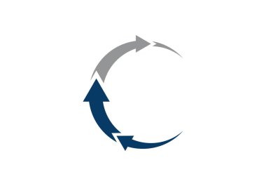 Ok vektör illüstrasyon simgesi Logo Şablonu tasarımı