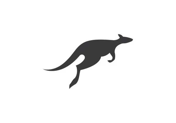 Känguru Logo Symbol Vektorvorlage — Stockvektor