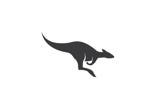 Känguru Logo Symbol Vektorvorlage — Stockvektor