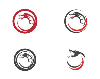 vektör yılan basit logo tasarım öğesi. tehlike yılan simgesi. Viper sembolü