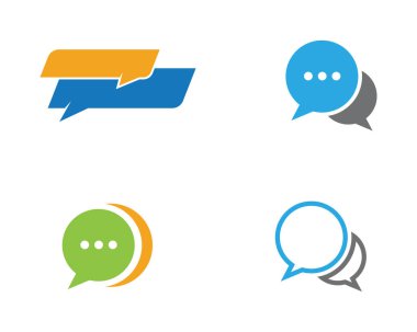 Konuşma balonu simgesi Logo şablonu vektör çizimi