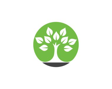 Yeşil ağaç yaprağı ekoloji doğa elementi vektörü logoları